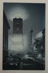 John Taylor Arms, West 42Nd Street, Color etching