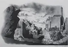 Federico Castellón, Spanish Landscape, Lithograph