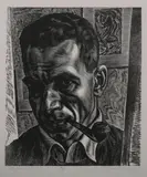 Isaac Friedlander, Self-Portrait, Wood engraving