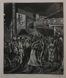 Isaac Friedlander, Merry Go Round, Wood engraving