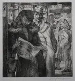 Douglas W. Gorsline, Express Stop, Etching