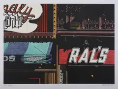 Ral'S by Robert Cottingham, Color lithograph, sold Feb 2010