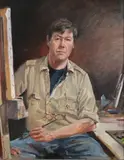 Richard Schlecht, Self-Portrait, Oil on canvas