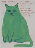 David Shrigley, Untitled, David Shrigley (b.1968) Untitled ('This Huge Cat...') offset lithograph in colours