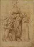 Girolamo Genga, Untitled, pen and brown ink 25.5 x 18.5cm