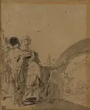 Leonard Bramer, Untitled, pen and ink and grey wash 22 x17.5cm