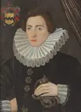 Hieronimo Custodis, Untitled, his left hand resting on the hilt of a sword oil on panel 59 x 44cm Provenance: Phillips