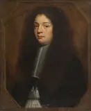 Mary Beale, Untitled, in a black coat and white tasselled collar oil on canvas