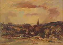 Arthur Edward Davies, Untitled, oil on board 56 x 76cm