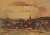 Arthur Edward Davies, Untitled, oil on board 56 x 76cm
