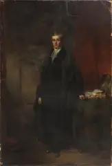 Martin Archer Shee, Untitled, in a black coat oil on canvas 76 x 52cm
