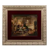 A. Orellana, Escena costumbrista, 1864, Óleo sobre tela