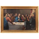 la Última Cena, MÉXICO, FINALES DEL SIGLO XVIII, Óleo sobre tela