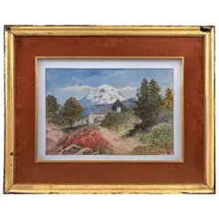 VISTA DE AMECAMECA CON EL IZTACCIHUATL DETRÁS by August Lohr, 1903, Acuarela sobre papel, offered Sep 2022