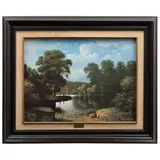 PAISAJE CON LAGO by Miguel Ángel Oropeza, Óleo sobre tela, offered Sep 2022