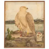 Alegoría de Tenochtitlan, MÉXICO, SIGLO XX, Óleo sobre tela