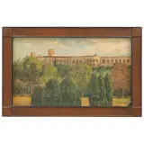 Castillo de Chapultepec, MÉXICO, SIGLO XX, Óleo sobre tela
