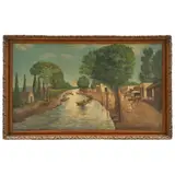 Vista de Canal, MÉXICO, SIGLO XX, Óleo sobre tela