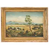 Vista del Valle de México, México, siglo XX, Óleo sobre tela