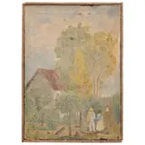 Vista Rural, MÉXICO, SIGLO XX, Óleo sobre tela