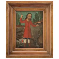 San Isidro Labrador, MÉXICO, SIGLO XIX, Óleo sobre tela