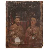 Ánimas del Purgatorio, MÉXICO, SIGLO XIX, Óleo sobre tela