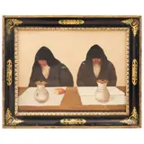 Monjas Capuchinas En Refectorio, MÉXICO, SIGLO XX, Óleo sobre tela