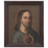 Sagrado Corazón de Jesús, MÉXICO, CA., 1800, Óleo sobre tela