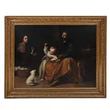 Firmado G. Iborra, REPRODUCCIÓN DE BARTOLOMÉ ESTEBAN MURILLO, Óleo sobre tela