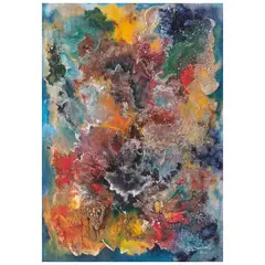 Rita Sánchez Domínguez, Arrecife VII, de la colección Universos internos, 2021, Mixta sobre tela