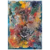 Rita Sánchez Domínguez, Arrecife VII, de la colección Universos internos, 2021, Mixta sobre tela