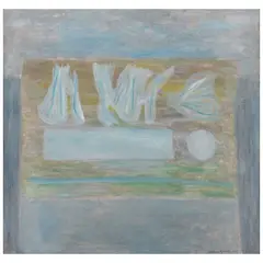 Waldemar Sjölander, Azul y Verde, 1997, Óleo sobre tela