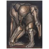 Arnold Belkin, Hombre sin cabeza, Acuarela y tinta sobre papel