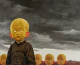 Linhai Zhang, Ohne Titel (Red Ear Series No. 2), 2003, Öl auf Leinwand