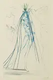Iseult aux blanches mains (Aus: "Tristan et Iseult") by Salvador Dalí, 1970, Farbradierung auf BFK RIVES (Wasserzeichen), sold May 2019