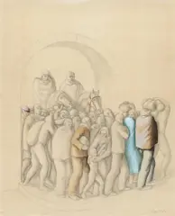 Edgar Ende, Auktion 432, Los 504, 1933, Bleistiftzeichnung, aquarelliert auf Velin