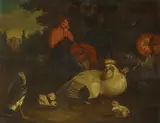 Pieter Casteels III, Parklandschaft mit Federvieh, Öl auf Leinwand