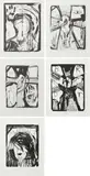Jonathan Meese, Serie von 6 Lithografien, 2003, Jeweils: Lithografie auf BFK RIVES (Wasserzeichen)