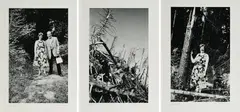 Anna & Bernhard Blume, Serie von 3 Fotografien, 2000, Offset auf Karton, partiell mit Drucklack überzogen