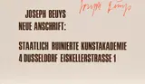Neue Anschrift by Joseph Beuys, 1973, Buchdruck auf Pappe, sold Jun 2019