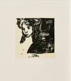 Marlene Dumas, A long silence, 1989, Farblithografie auf Zerkall (Wasserzeichen)