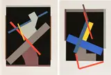 Rudolf Valenta, Konvolut von 2 Serigrafien, 1990, Ohne Titel