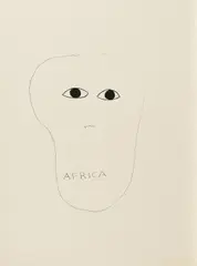 Walter De Maria, Picasso- Africa (Aus: "Hommage a Picasso"), 1974, Lithografie auf BFK RIVES (Wasserzeichen)