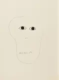 Walter De Maria, Picasso- Africa (Aus: "Hommage a Picasso"), 1974, Lithografie auf BFK RIVES (Wasserzeichen)
