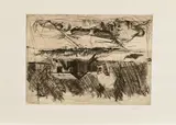 Georg Baselitz, Ohne Titel (Aus: "Eine Woche"), Radierung auf Bütten