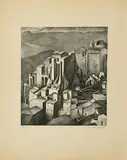 Alexander Kanoldt, Olevano VIII, 1926, Lithografie auf JWZANDERS1925 (Wasserzeichen)