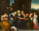 Pasquale de' Rossi, Die Schule der Spitzenklöpplerinnen, Öl auf Leinwand