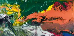 Flow (P15) by Gerhard Richter, 2016, Digitaler Farbfotoabzug auf Diasec, sold May 2019