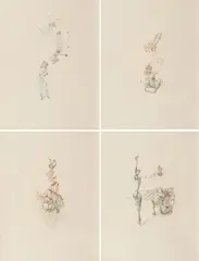 Hans Bellmer, Miroir des Songes I, 1974, Jeweils: Farbradierung auf Velin
