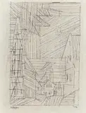 Lyonel Feininger, "Vollersroda", 1954, Tusche und Bleistift auf Maschinenbütten